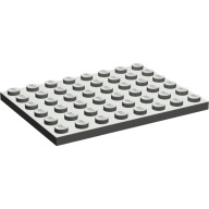 Lego destička 6x8, tmavě šedá (4118875, 4162437)